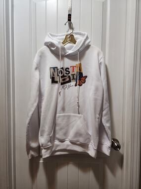 Rod Wave Hoodie Hip Hop Nostalgias Tour White Graphic Hoodie Unisex M